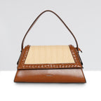 Textured-Weave-Flap-Handbag