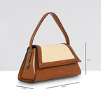Textured-Weave-Flap-Handbag