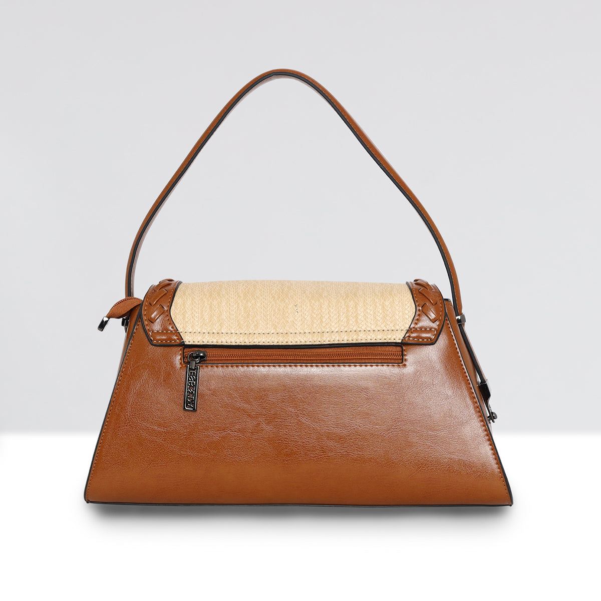 Textured-Weave-Flap-Handbag