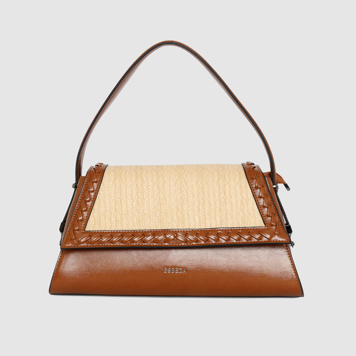 Textured-Weave-Flap-Handbag Main image