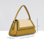 Textured-Weave-Flap-Handbag