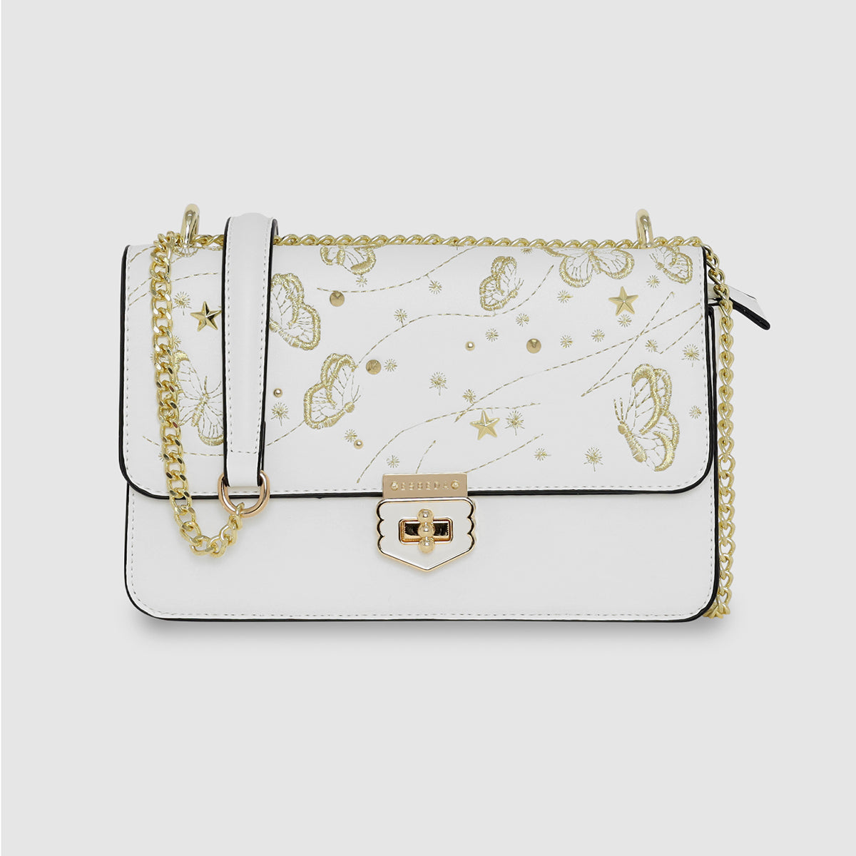 Butterfly & Star Embroidered Slingbag