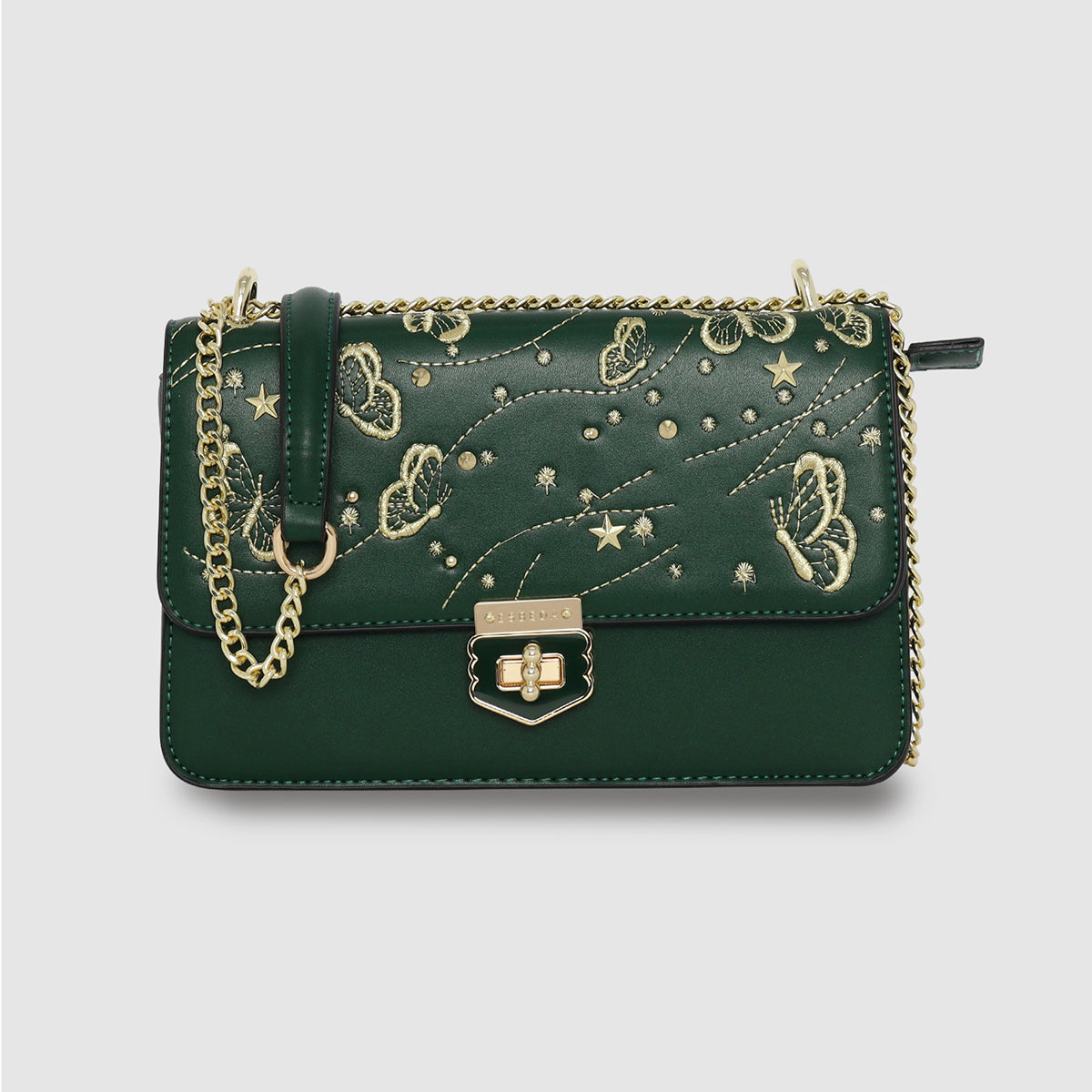 Butterfly & Star Embroidered Slingbag