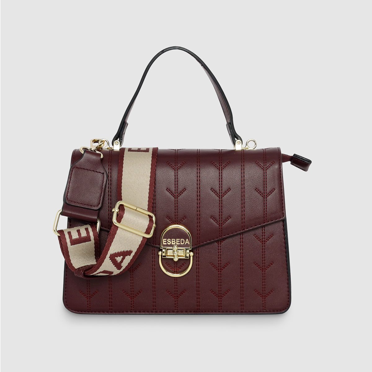 Arrow-Stitch-Medium-Satchel Main image