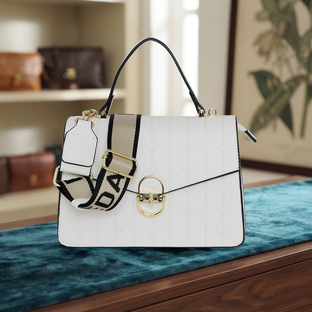 Arrow-Stitch-Medium-Satchel