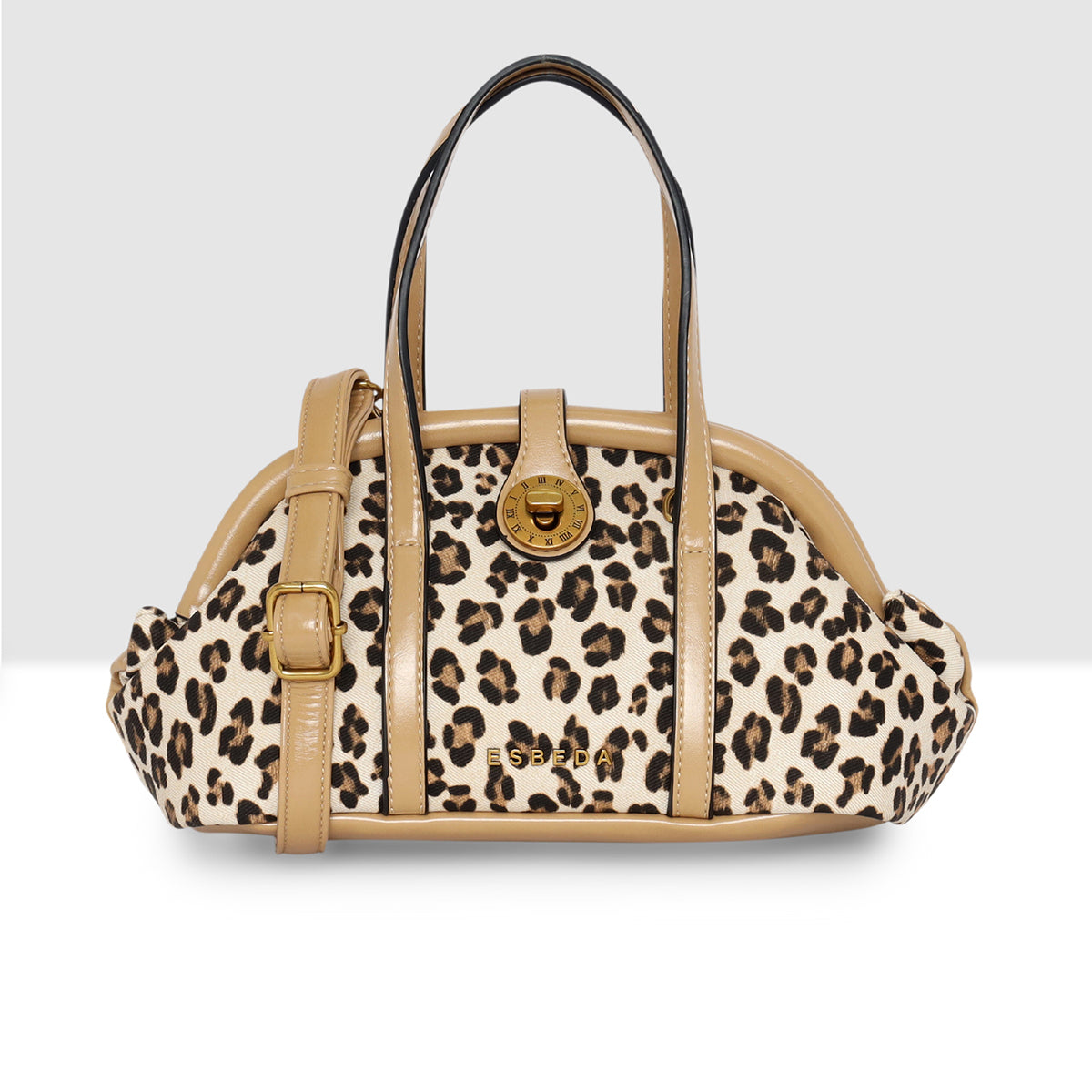 Leopard-Print-Dome-Handbag
