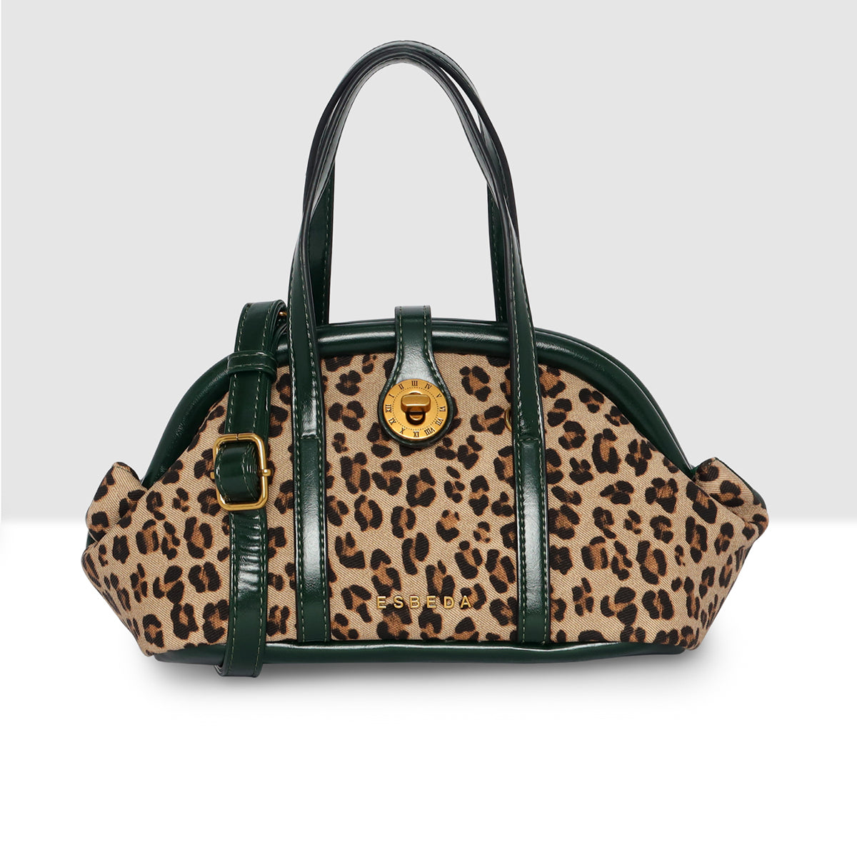 Leopard-Print-Dome-Handbag