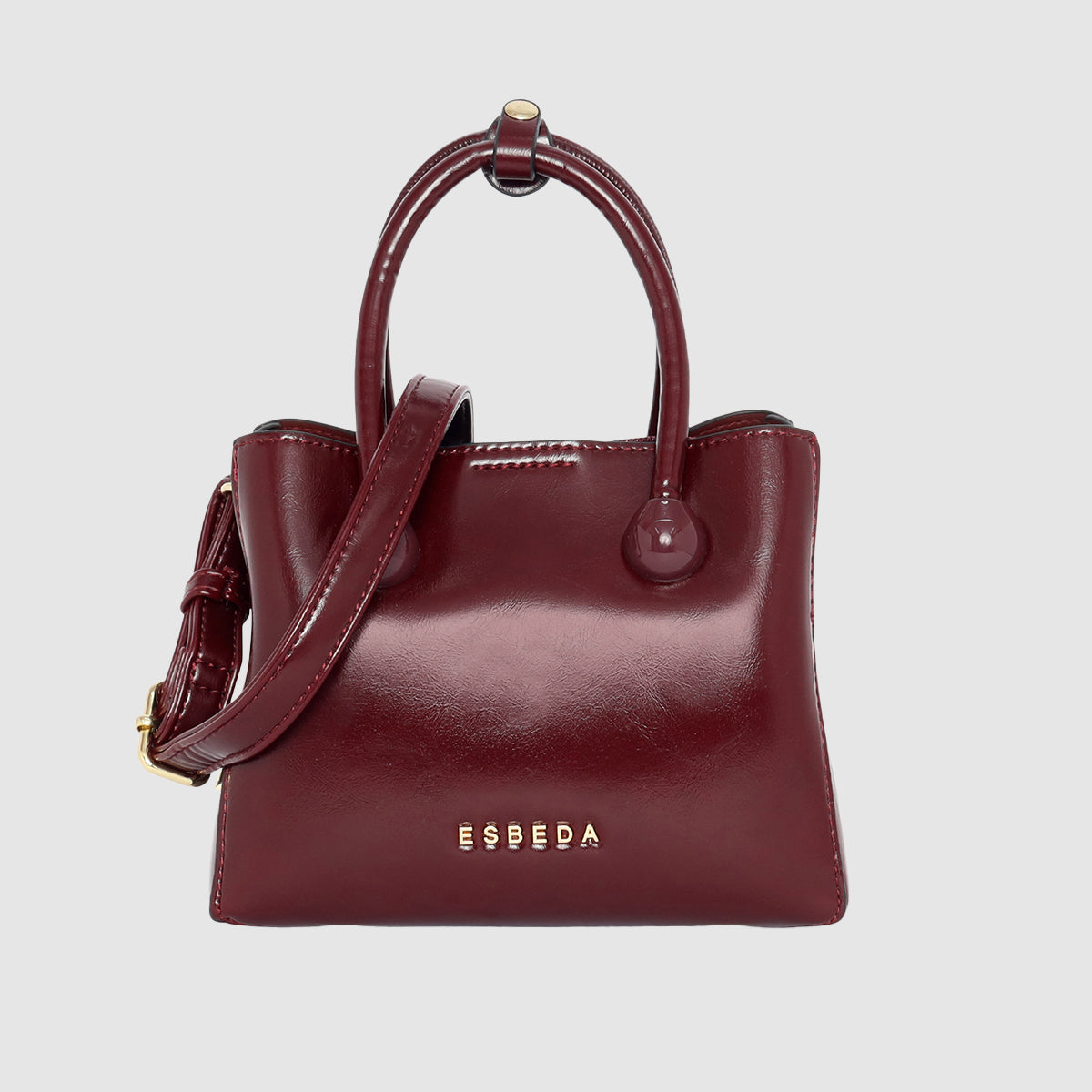 Glossy-Structured-Mini-Tote Main image
