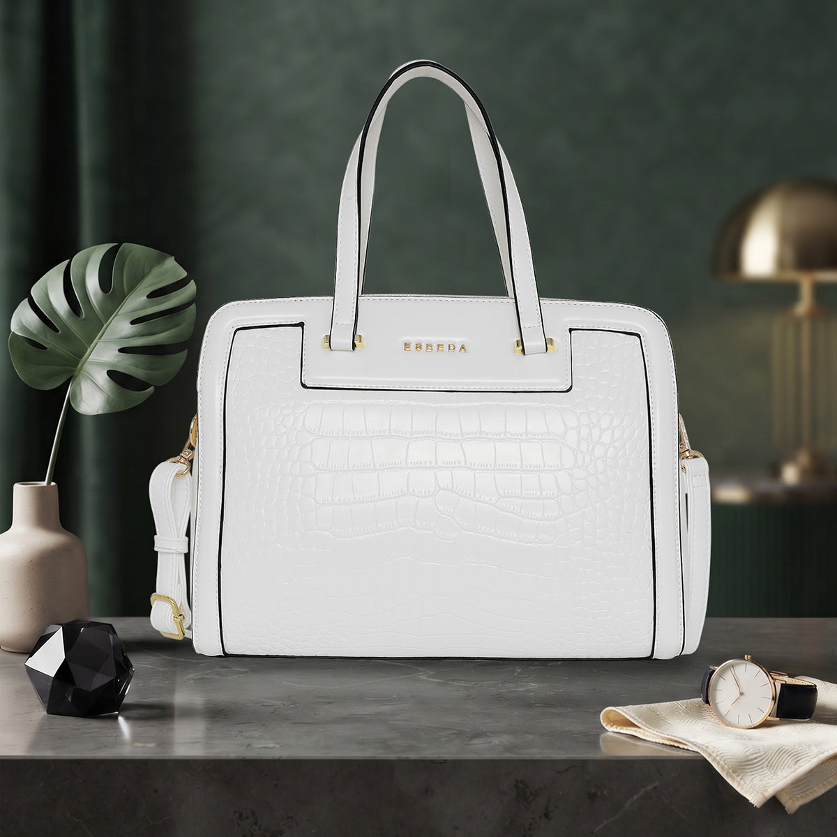 Luxe Alligator Style Satchel