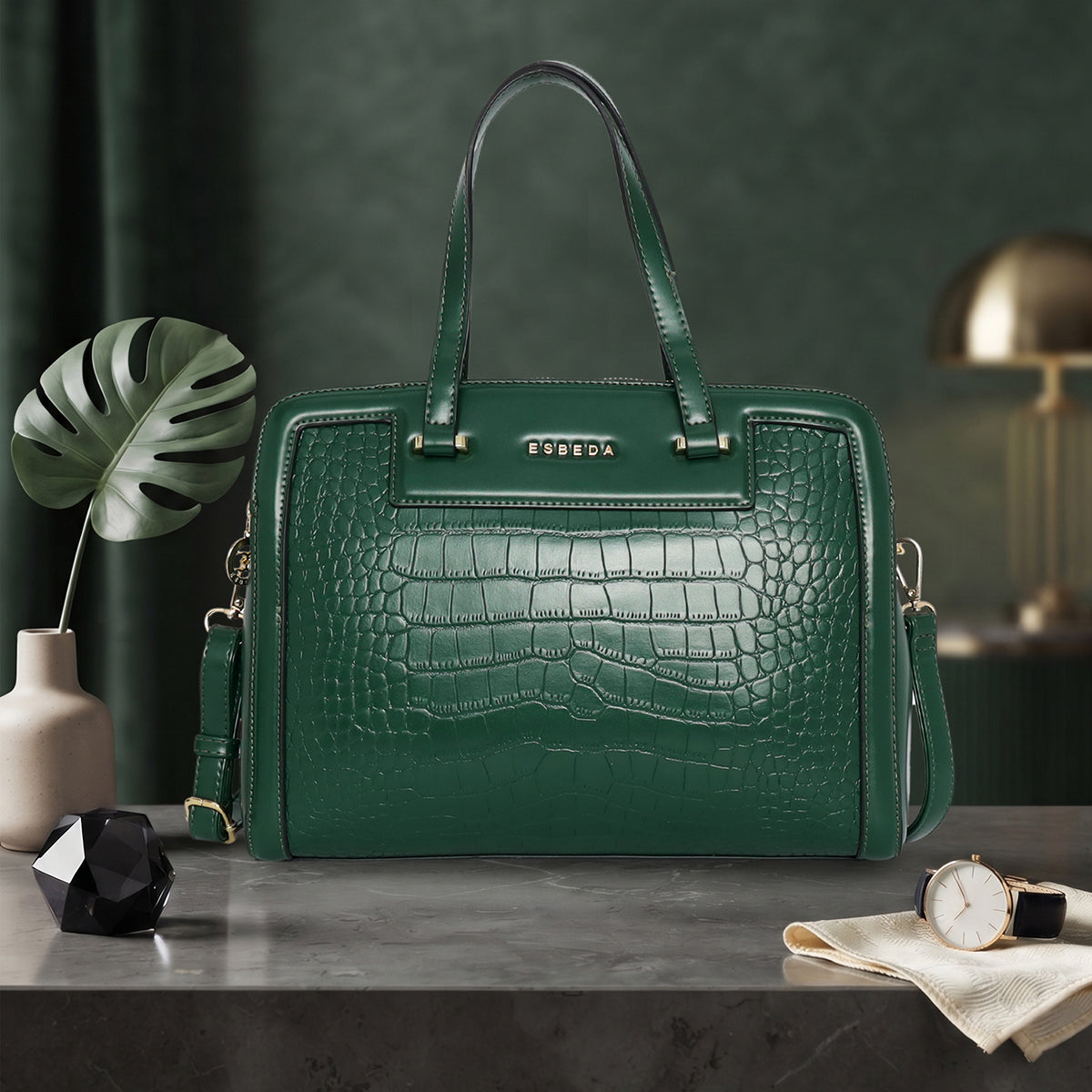 Luxe Alligator Style Satchel