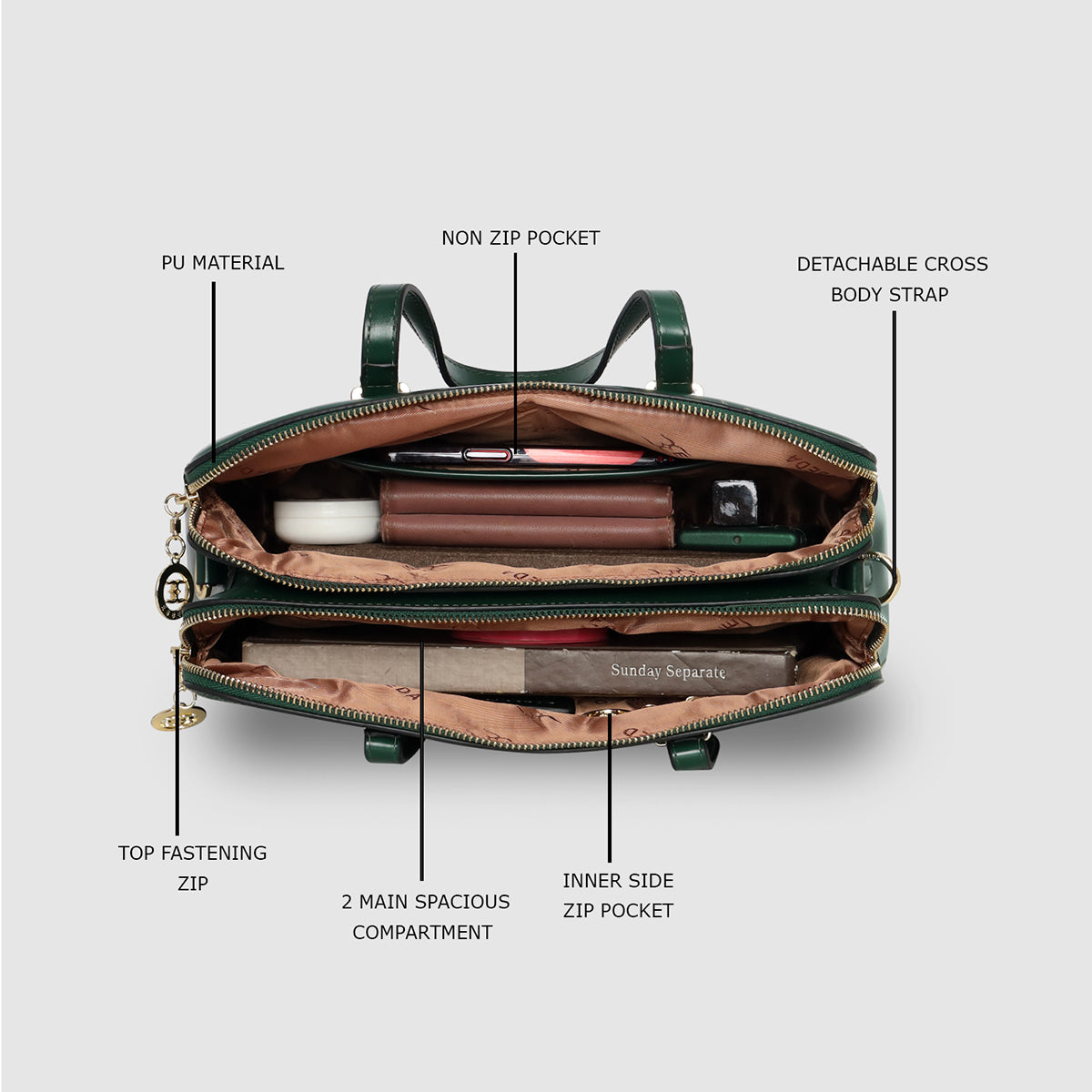 Luxe Alligator Style Satchel