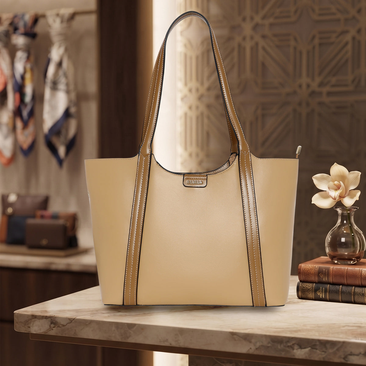 Executive-Dual-Tone-Shoulder-Tote