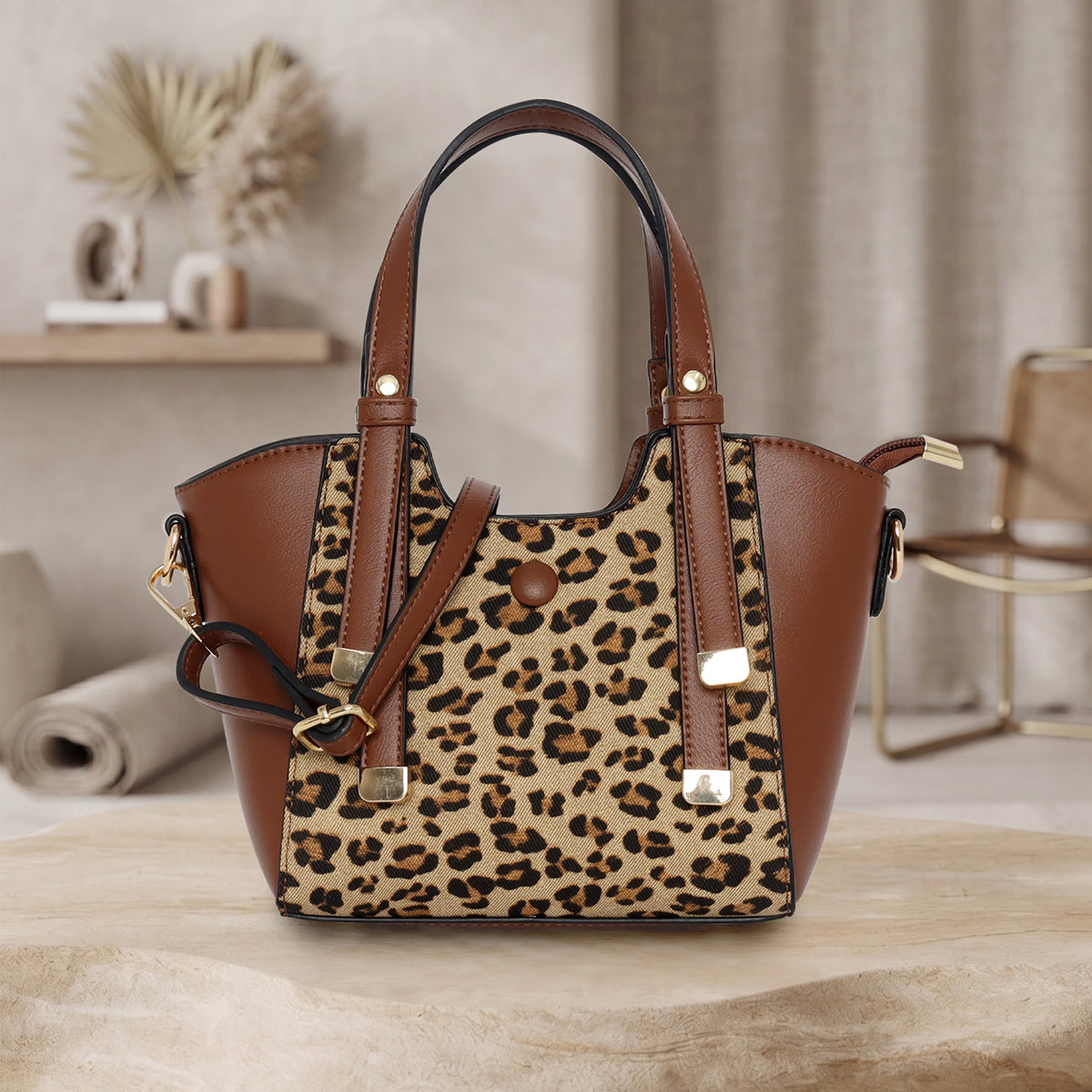 Two-Tone-Leopard-Pattern--Handbag