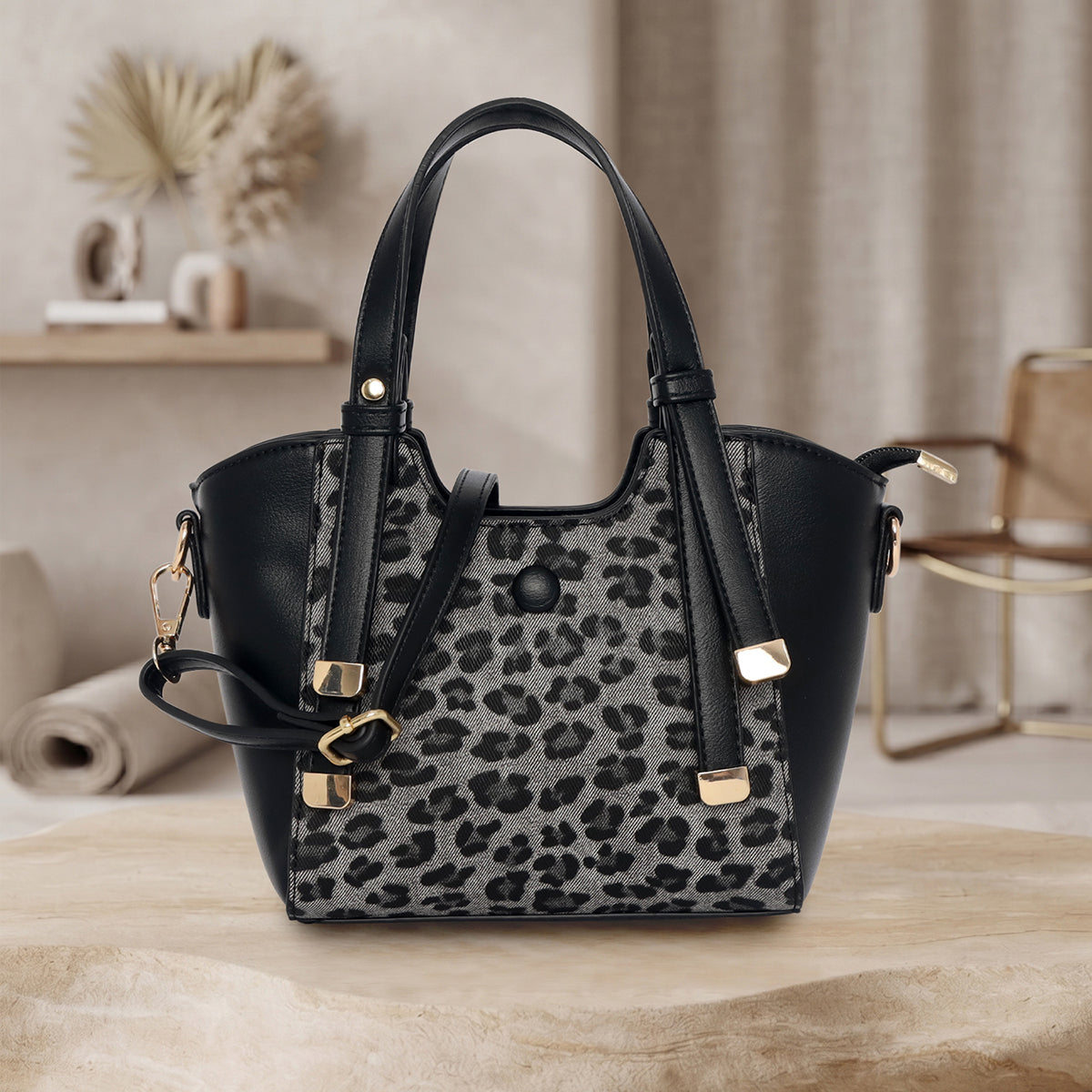 Two-Tone-Leopard-Pattern--Handbag