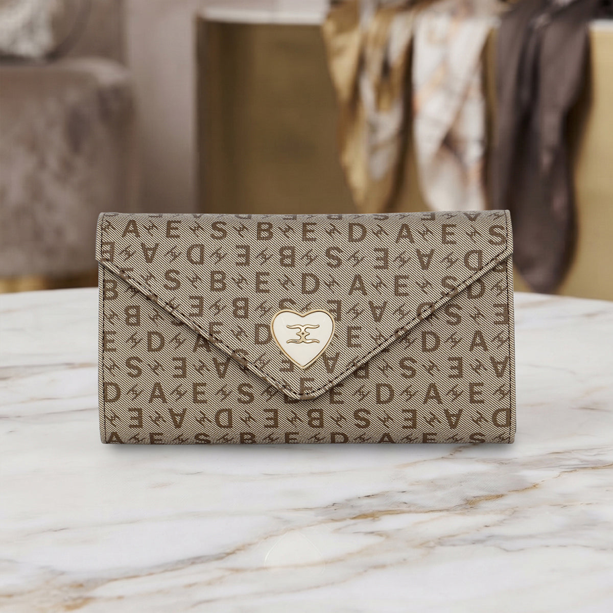 Monogram Envelope Flap Women's Wallet