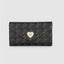 Geometric Monogram Envelope Flap Wallet