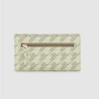 Geometric Monogram Envelope Flap Wallet