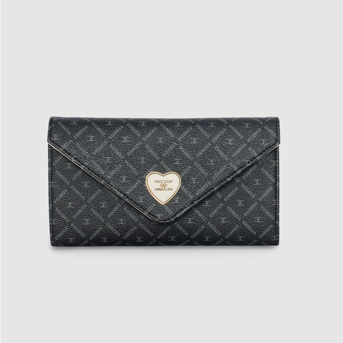 Diagonal Logo Print Envelope Flap Wallet Main image