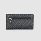 Diagonal Logo Print Envelope Flap Wallet