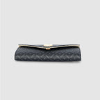 Diagonal Logo Print Envelope Flap Wallet