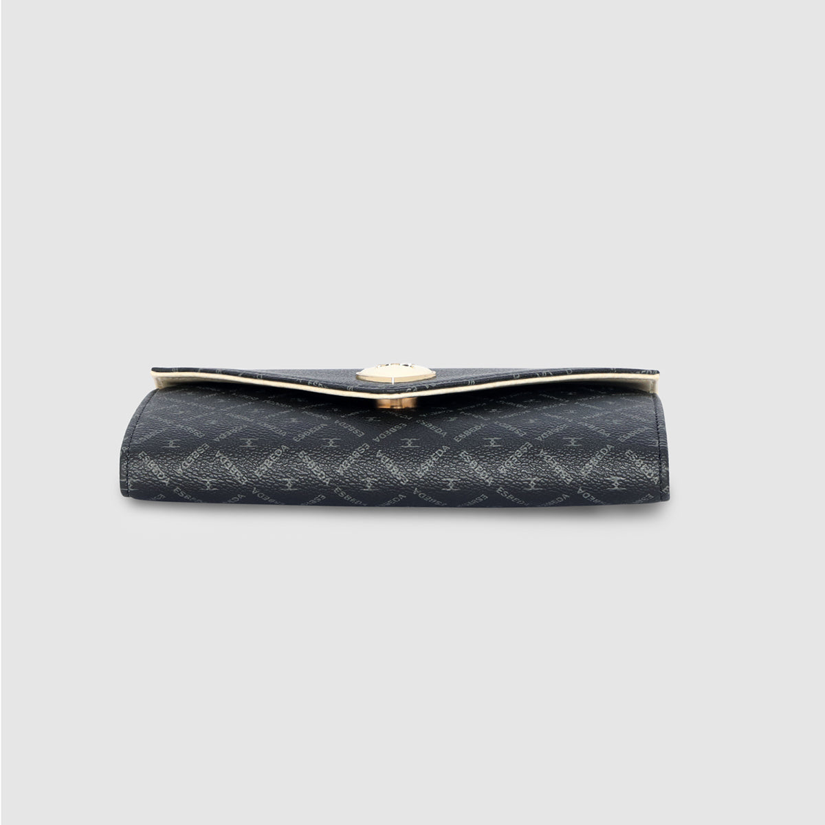 Diagonal Logo Print Envelope Flap Wallet