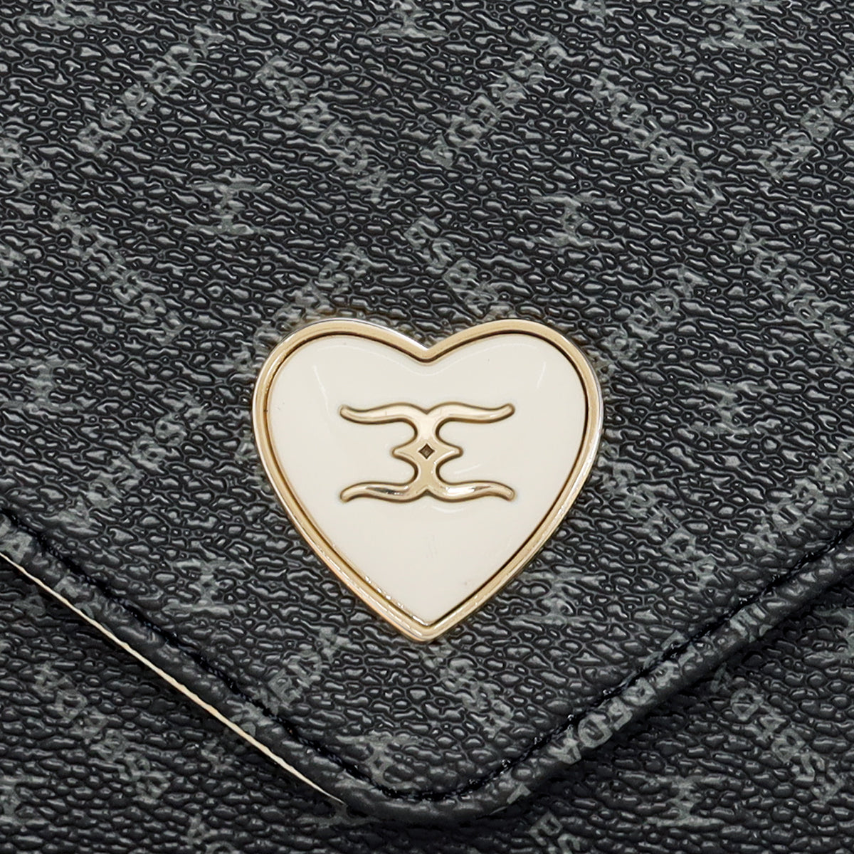 Diagonal Logo Print Envelope Flap Wallet
