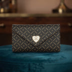 Diagonal Logo Print Envelope Flap Wallet