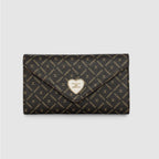 Diagonal Logo Print Envelope Flap Wallet