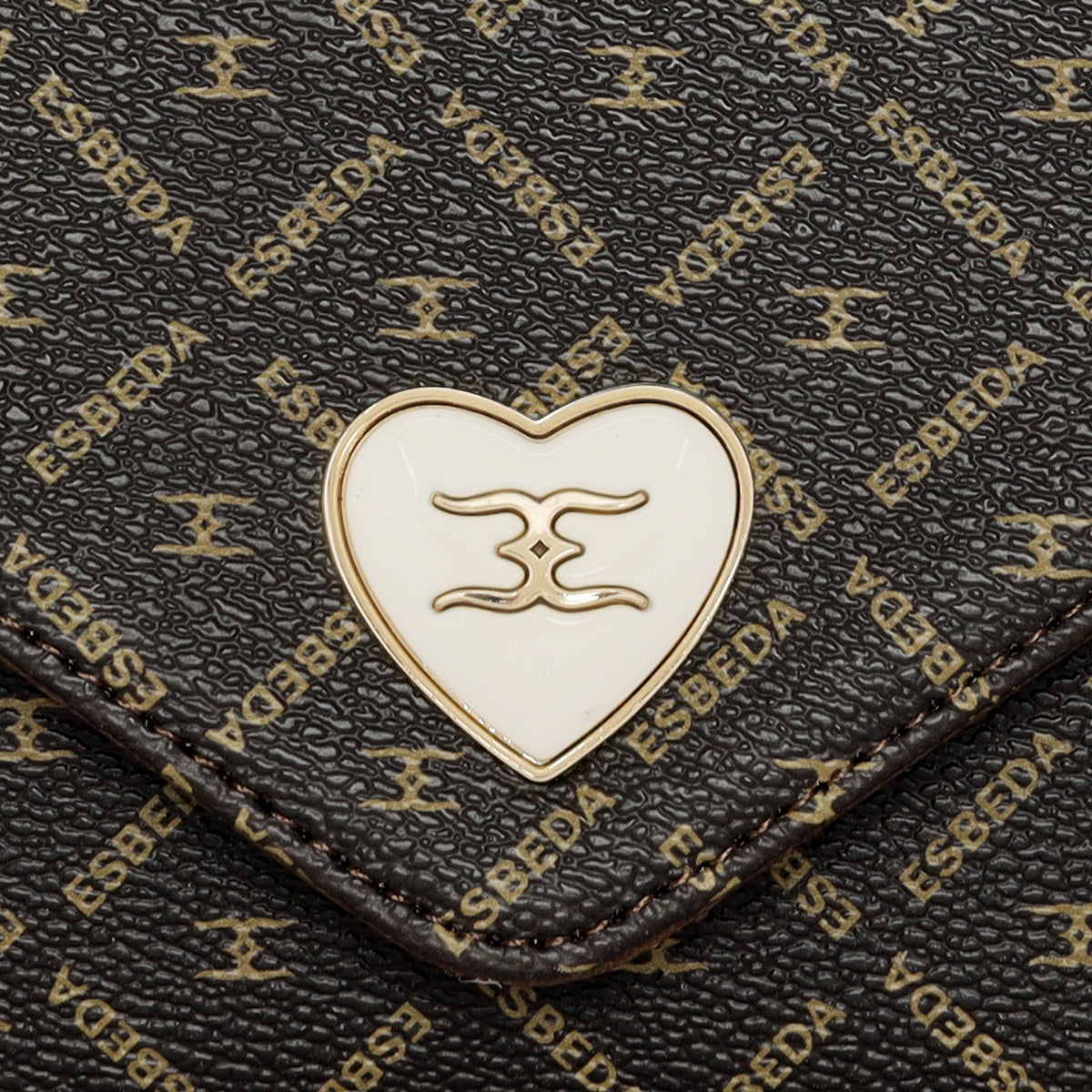 Diagonal Logo Print Envelope Flap Wallet
