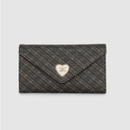 Abstract Script Monogram Envelope Flap Wallet