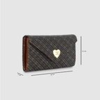 Abstract Script Monogram Envelope Flap Wallet