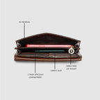 Abstract Script Monogram Envelope Flap Wallet