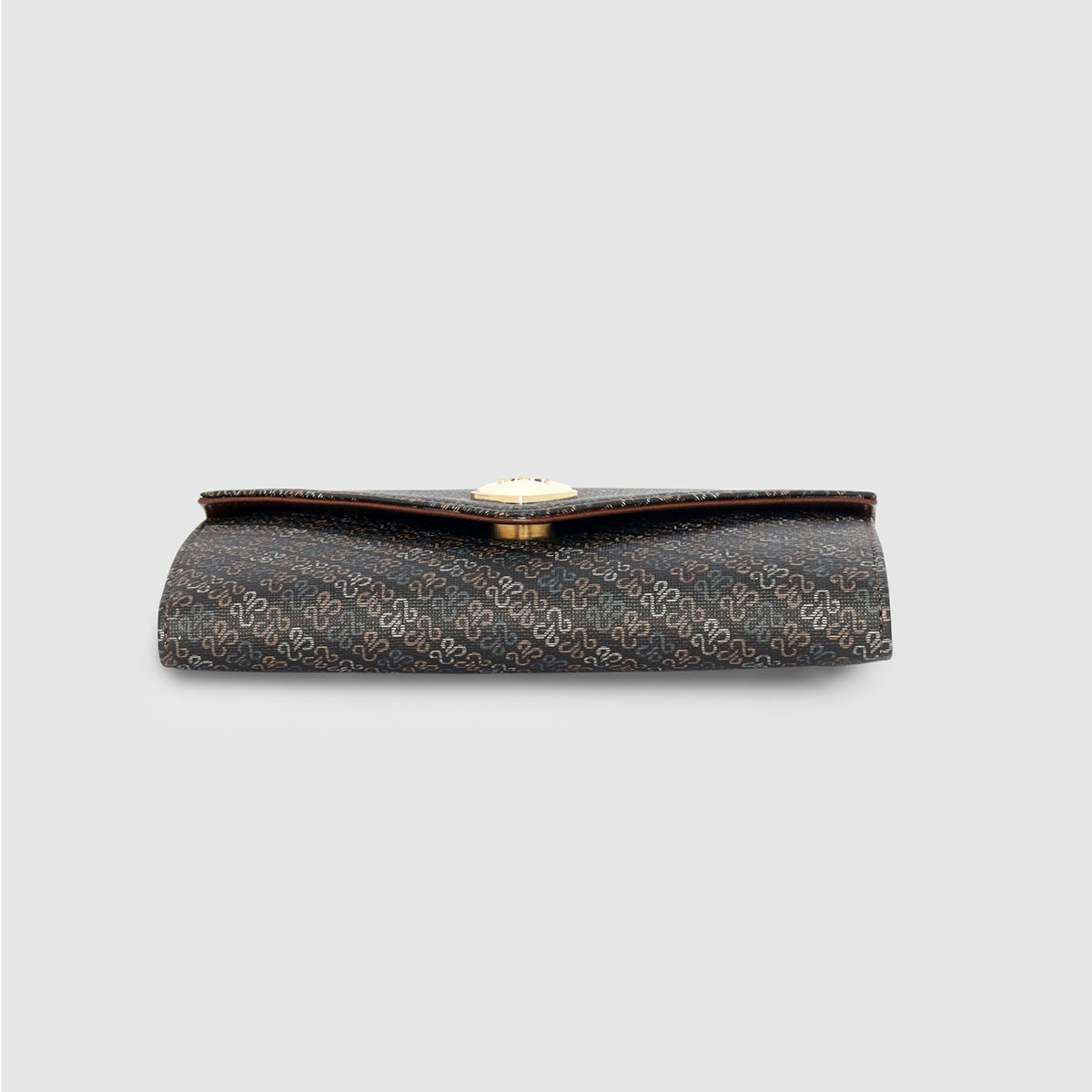 Abstract Script Monogram Envelope Flap Wallet