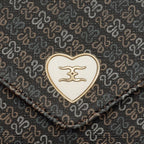 Abstract Script Monogram Envelope Flap Wallet