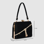 Crystal Belt Top Handle Clutch