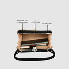 Crystal Belt Top Handle Clutch