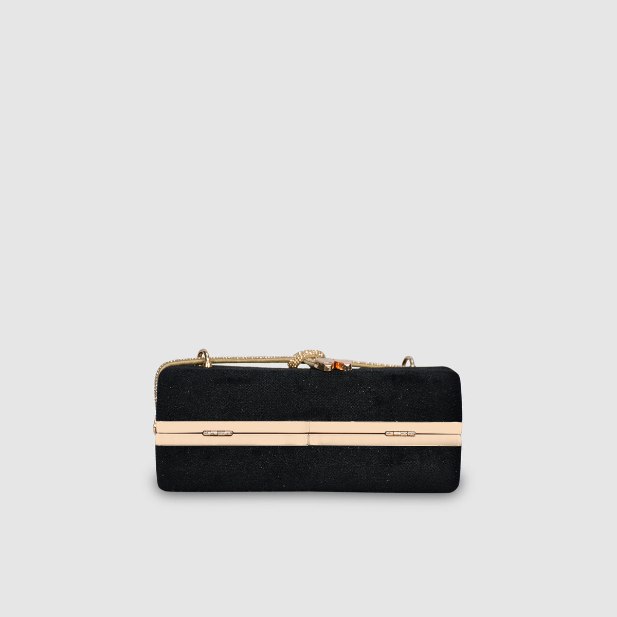 Crystal Belt Top Handle Clutch