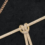 Crystal Belt Top Handle Clutch