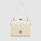 Crystal Belt Top Handle Clutch