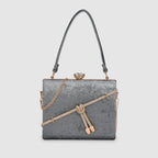 Crystal Belt Top Handle Clutch