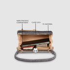 Crystal Belt Top Handle Clutch