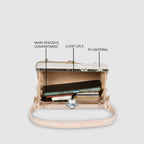 Crystal Belt Top Handle Clutch