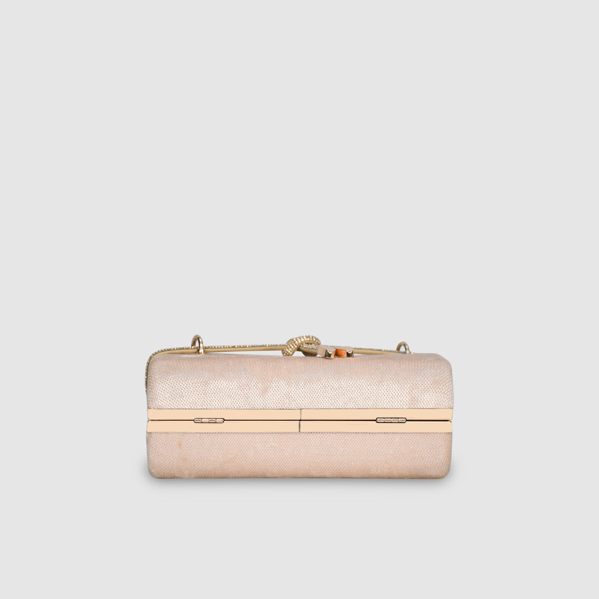 Crystal Belt Top Handle Clutch