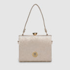 Crystal Belt Top Handle Clutch