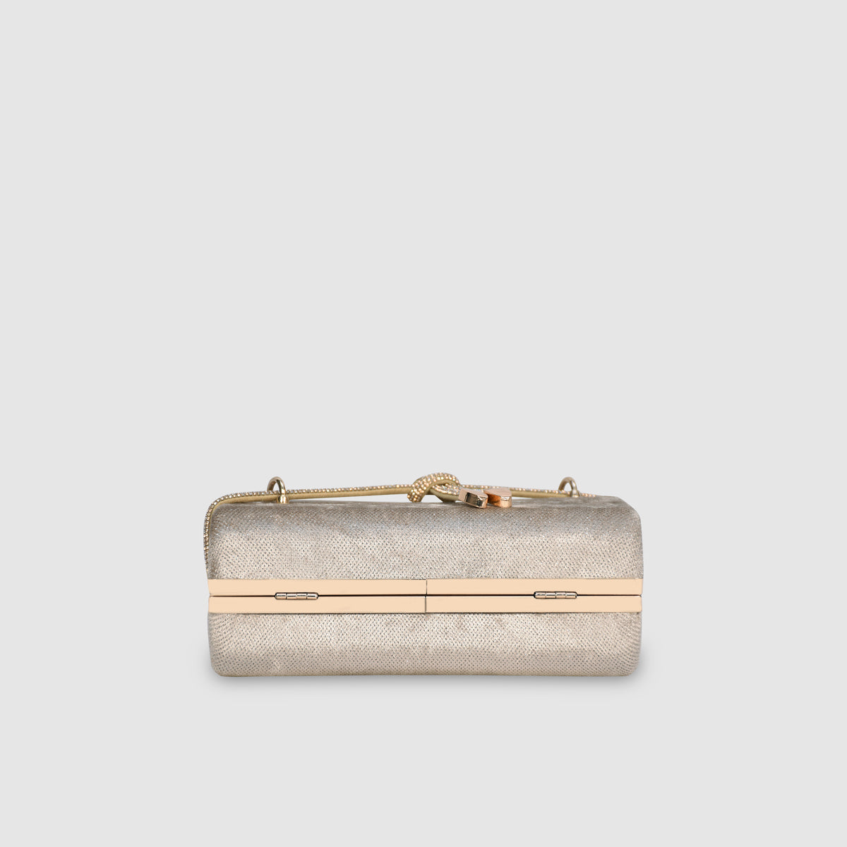 Crystal Belt Top Handle Clutch