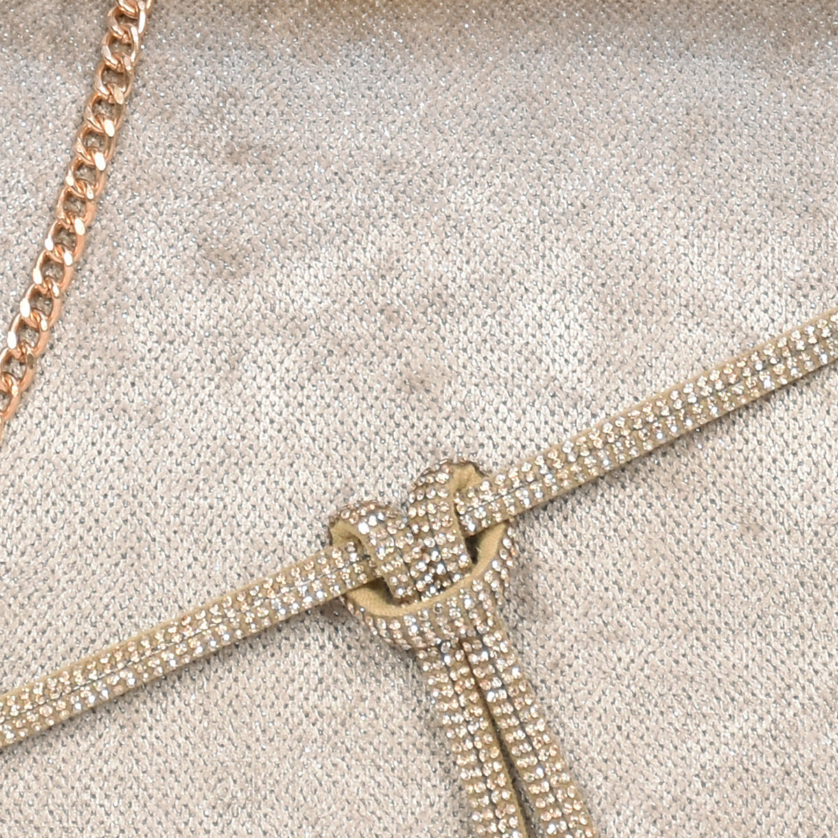 Crystal Belt Top Handle Clutch