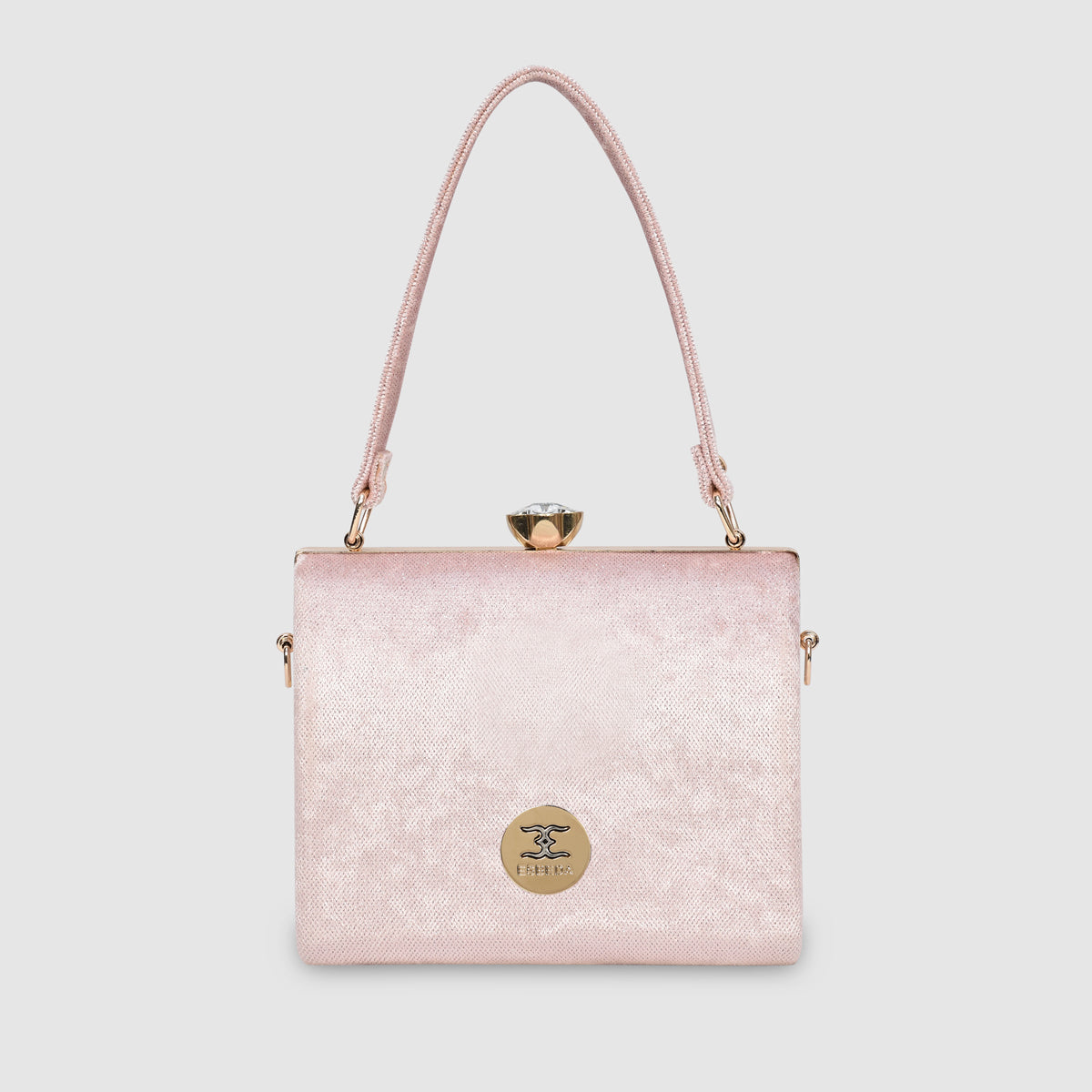 Crystal Belt Top Handle Clutch