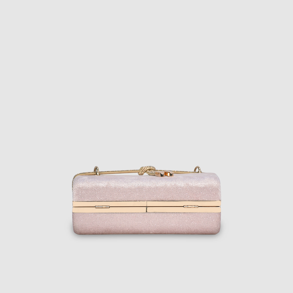 Crystal Belt Top Handle Clutch