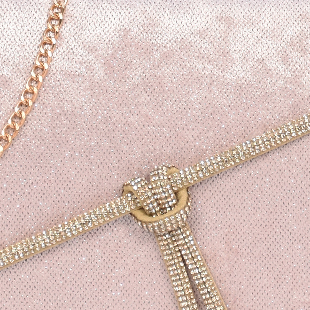Crystal Belt Top Handle Clutch