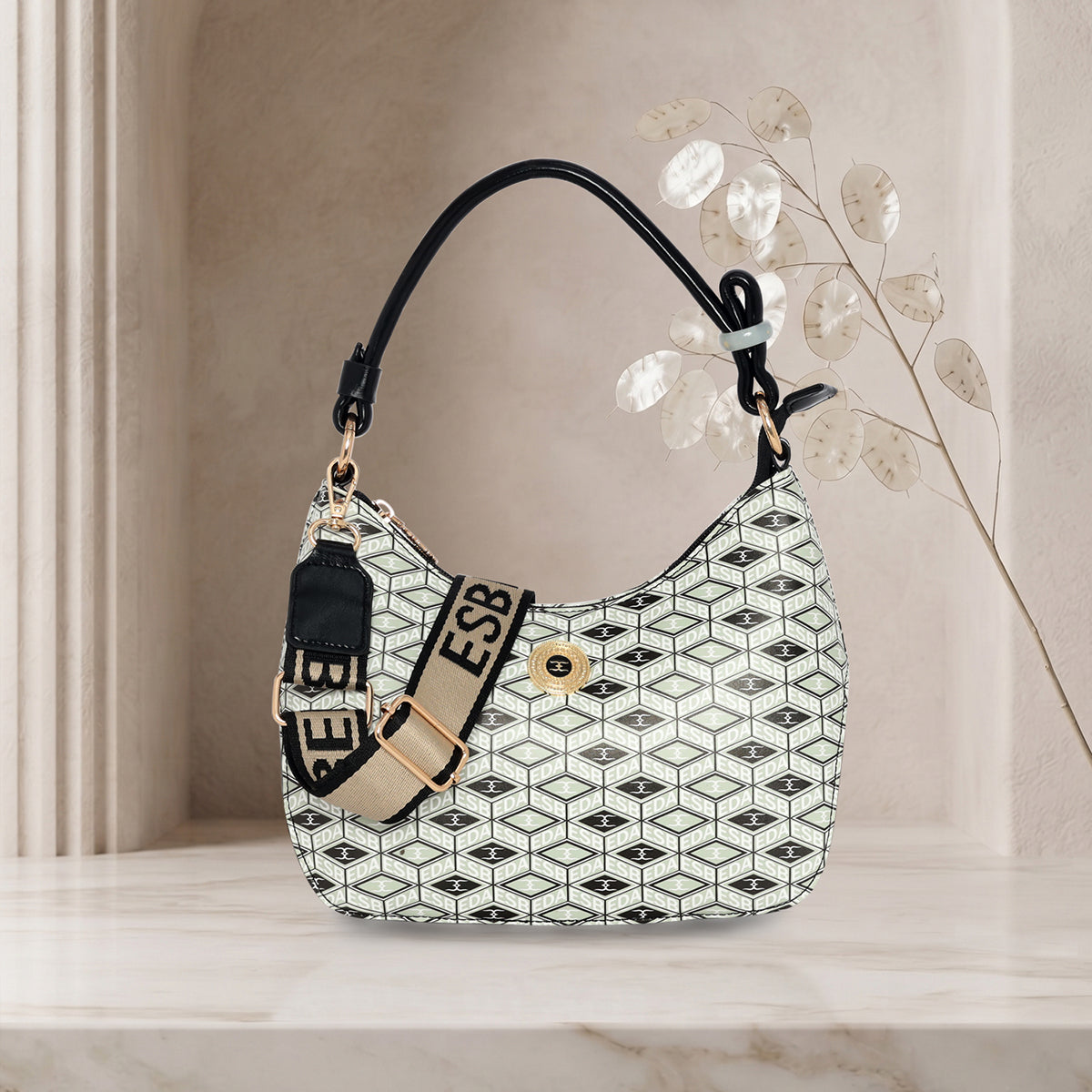 Monochrome Aura Shoulder Bag